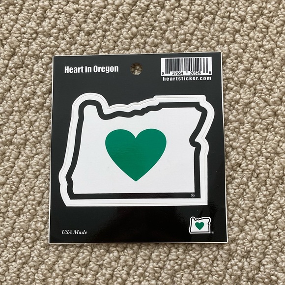 Other - Oregon State Large Heart Lovers Sticker Souvenir Abstract Gift NWT